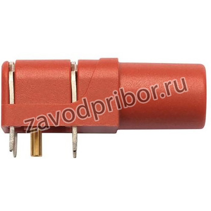 SWEB 8094 AU / RT, Гнездо, "банан" 4мм, 24А, 1кВ, красный, позолота, PCB, -25-80°C