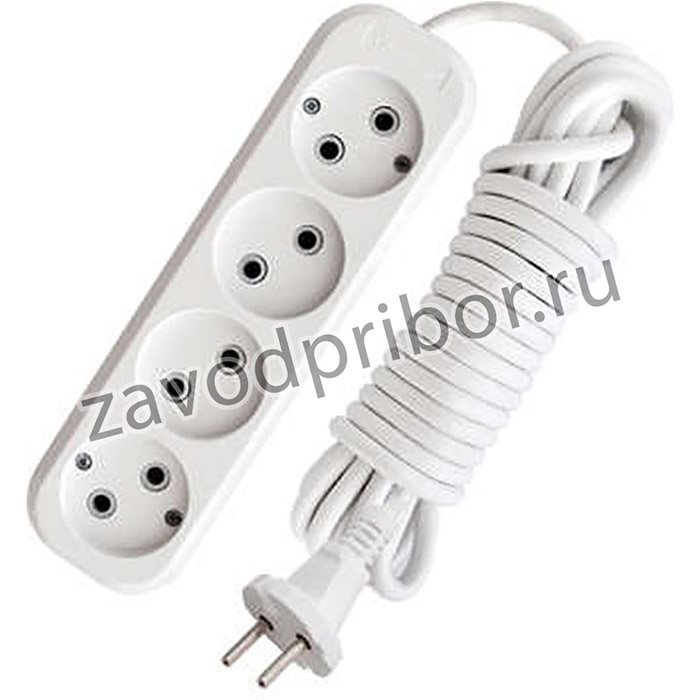 Удлинитель 4х5м без заземл. 10А IP20 Е-204 ПВС 2х0.75 АБС-пластик UNIVersal 9631969