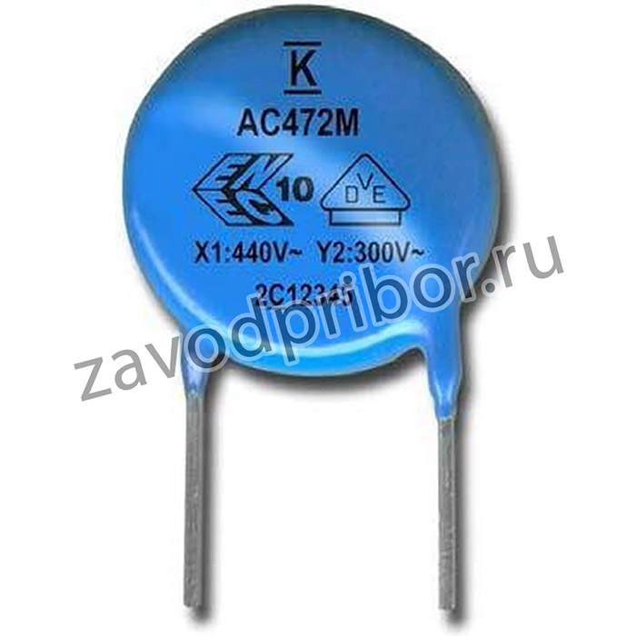 C947U472MZVDAAWL45, Конденсатор: керамический, X1/Y2, 4,7нФ, Y5V, ±20%, THT, 7,5мм