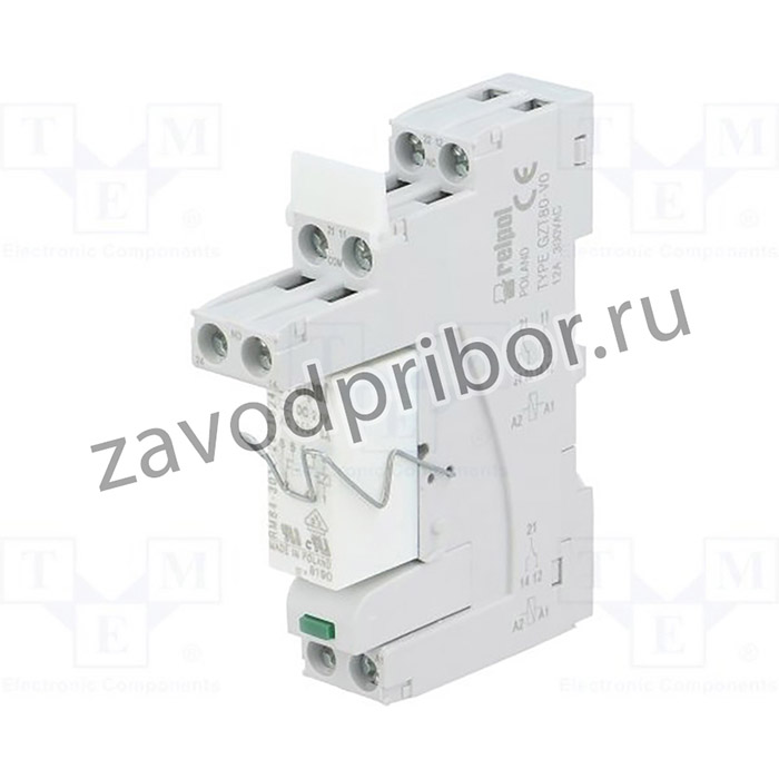 PI84T024D1TS3012V0, Реле интерфейсное, DPDT, Uобмотки 24ВDC, 8А, 8A/250ВAC, 8A/24ВDC