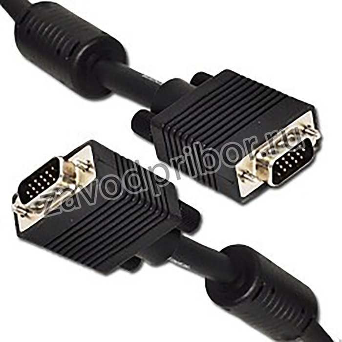 Кабель Gembird/Cablexpert CC-PPVGA-10M-B, Кабель VGA Premium , 15M/15M, 10м, черный, тройной экран, феррит.кольца