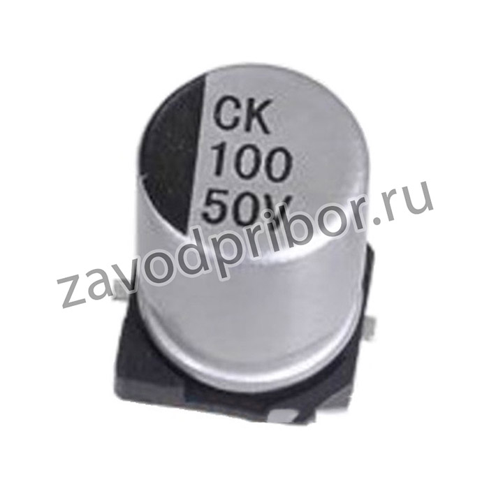 ECAP SMD, 100 мкФ, 16 В, 105°C, 20% 6.3x5.4мм, JCK1C101M063054, Конденсатор электролитический алюминиевый SMD