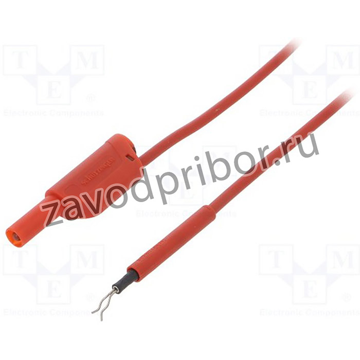 AL8321ZPK150-RT, Измерительный провод, 19А, Дл: 0,5м, красный, Сечен.провода: 1мм2