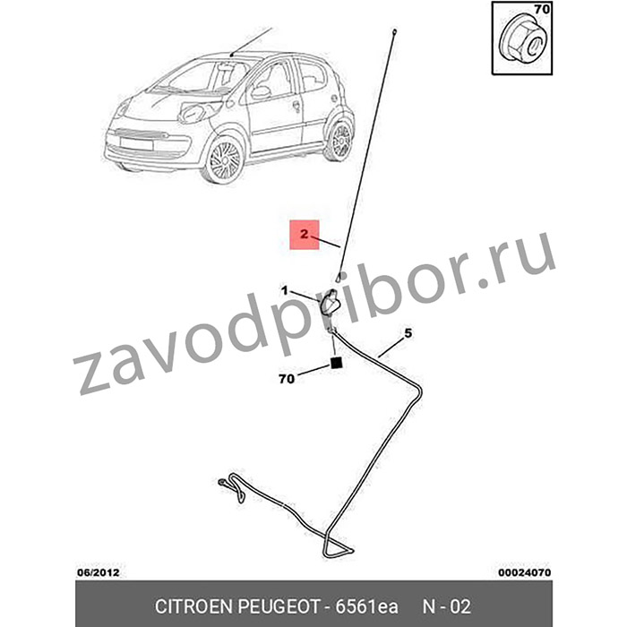 6561EA, Антенна автомобильная