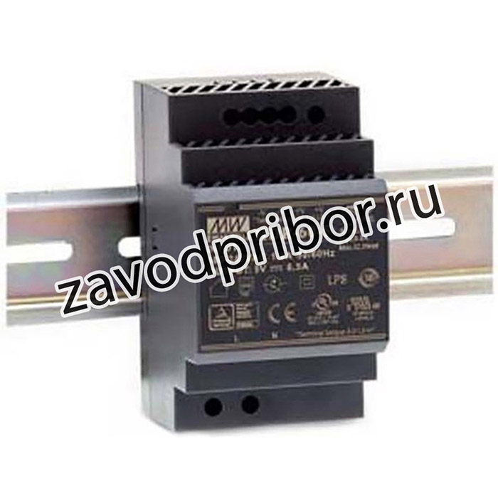 HDR-60-5, Блок питания: импульсный, 32,5Вт, 5ВDC, 6,5А, 85-264ВAC, 190г, 85%