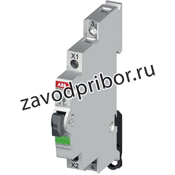 Кнопка E217-16-01D, 1NС, 16A(115_250VAC), без фикс., зеленый LED, 0,5M