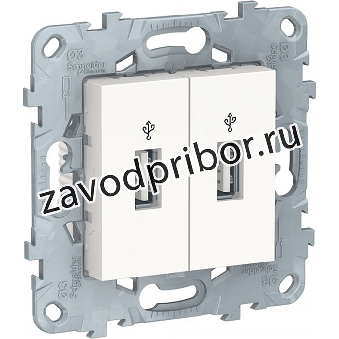 Schneider Electric Unica New Бел Розетка USB двойная