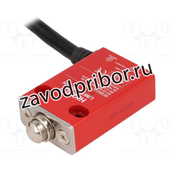 EFM-L-3-31, Концевой выключатель, толкатель d10,5мм, NO + NC, 5А, провод 2м