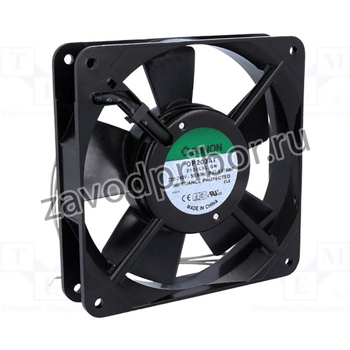 DP203AT2122LSL, Вентилятор осевой, 230В AC, 120x120x25мм, подшипник скольжения, 78(±7%) куб.м/ч, 35дБА