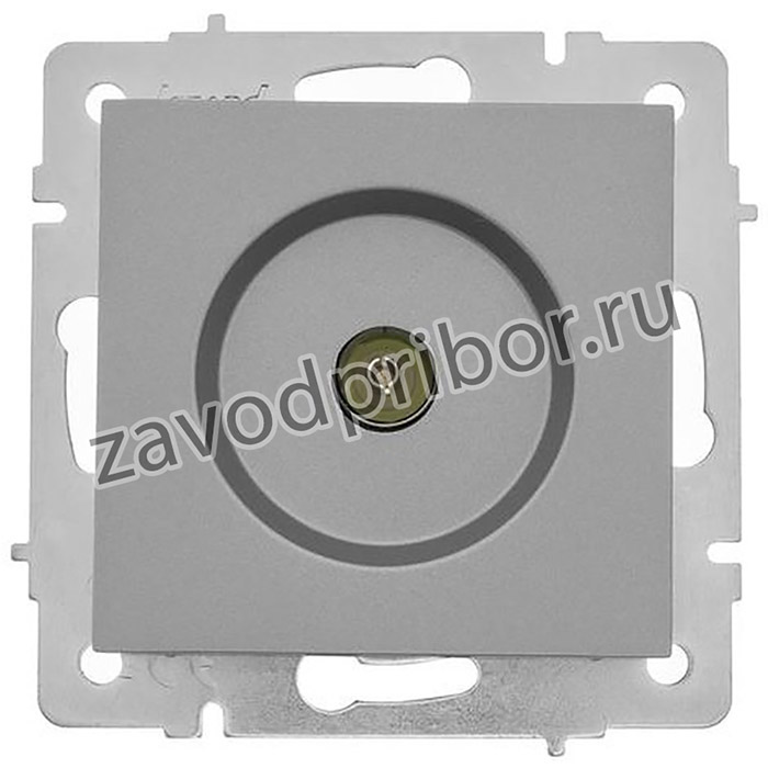 Розетка телевизионная оконечная TV 1-м СП Vesna механизм платина LEZARD 742-3588-130