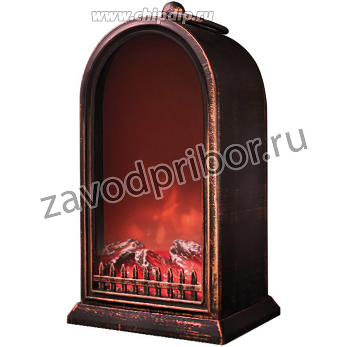 511-038, Светодиодный камин Фьюжн с эффектом живого огня 14,7x11,7x25 см, батарейки 2хС (не в комплекте) USB