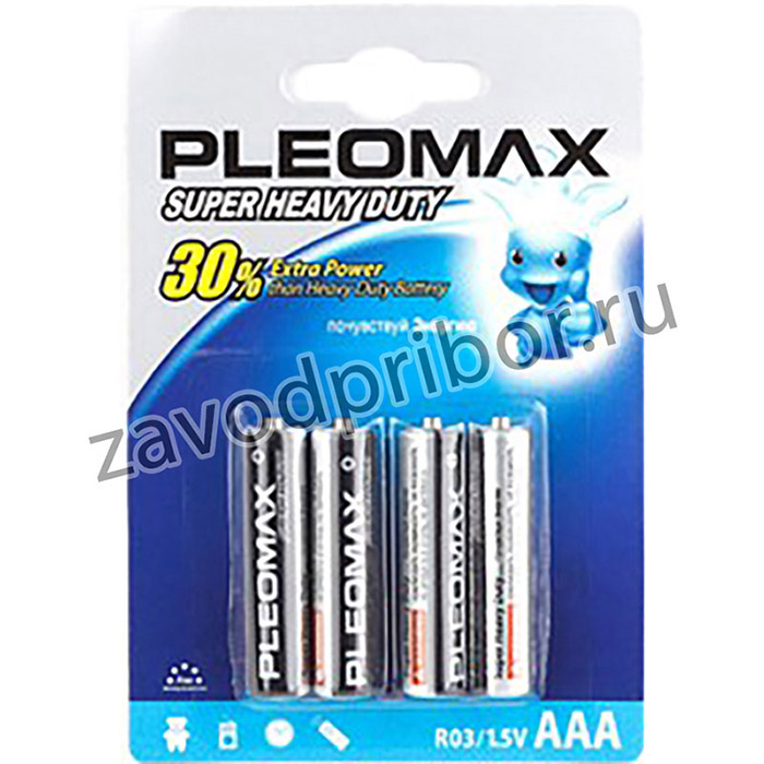 Батарейки Pleomax R03-4BL SUPER HEAVY DUTY Zinc