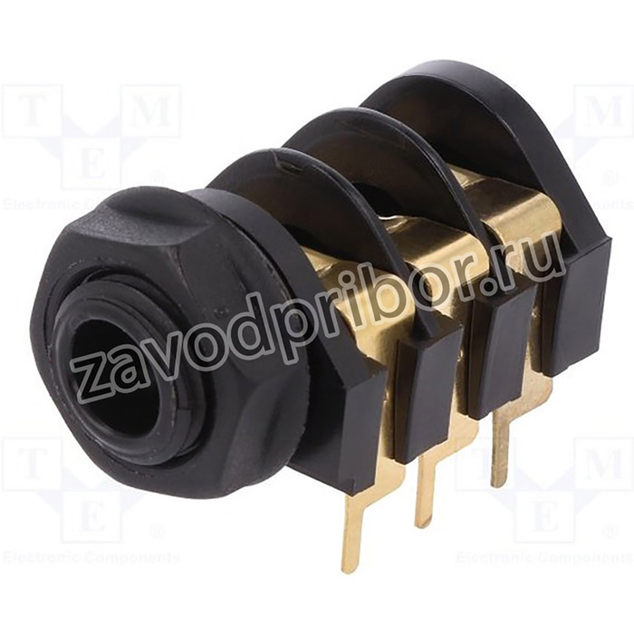 CL12327, Гнездо, Jack 6,35мм, "мама", stereo, с тройным выключателем, ТНТ