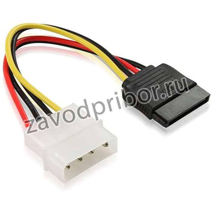 GC-ST201, Кабель питания 0.15m SATA GCR MOLEX 4pin / SATA 15pin