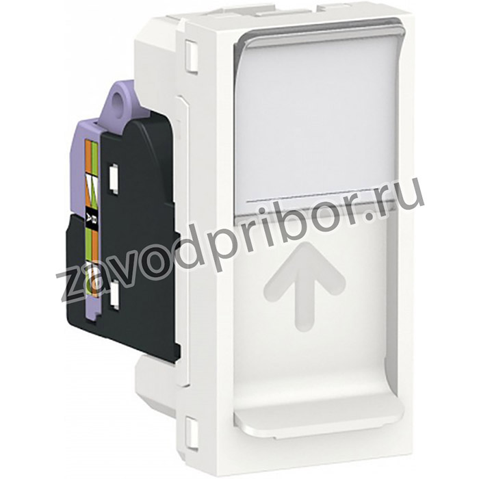 Schneider Electric Unica Modular Бел Розетка компьютерная, RJ45, одиночная кат. 6 STP, 1 модуль