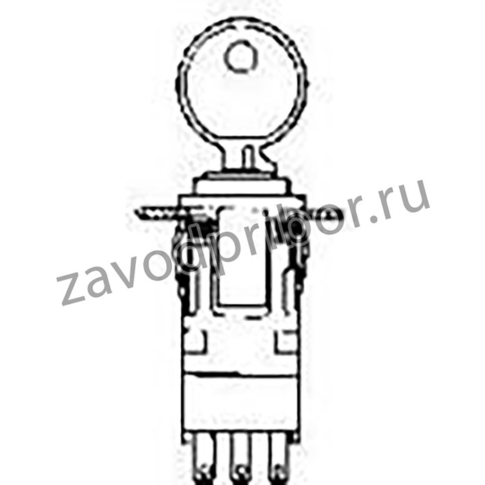 AML27ABK2BC21BB, Switch Key Lock N.O./N.C. DPDT 90° Flat Key 0.1A 125VAC 125VDC Quick Connect/Solder Panel Mount
