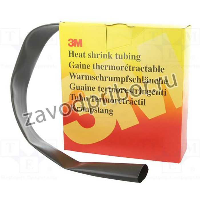HSR-25.4/12.7-BK, Термоусадочная трубка, без клея,тонкостенная, 2: 1, 25,4мм