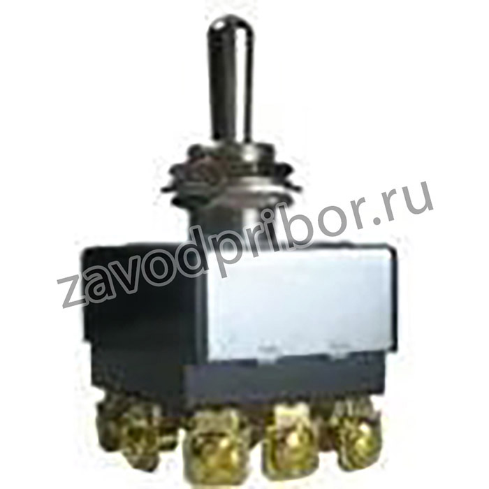 13TS15-7, Switch Toggle (ON) OFF (ON) 3PDT Round Lever Screw 16A 250VAC 559.27VA Panel Mount with Threads