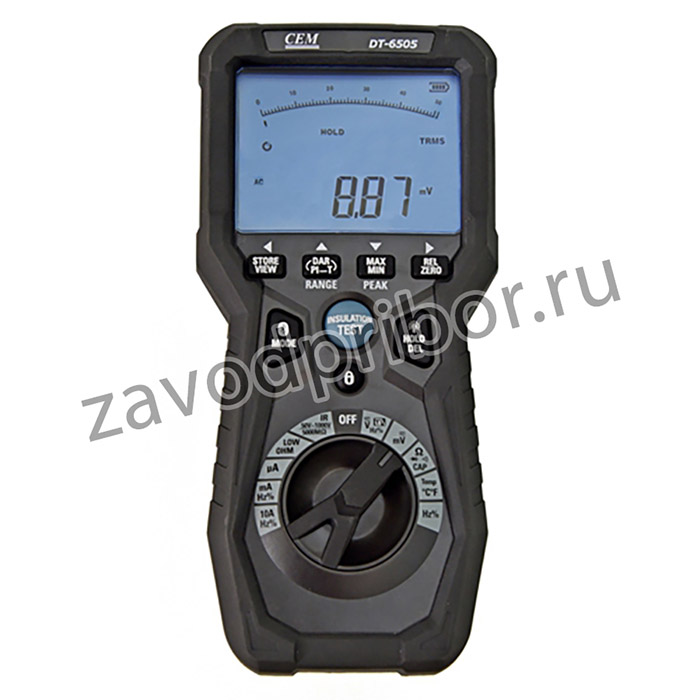 DT-6505 — тестер изоляции и микроомметр высокого разрешения с функцией мультиметра TRMS
