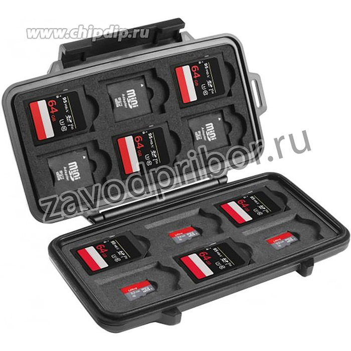 0915,SD CARD CASE,BLK,PELI Защитный кейс Peli™ черный для карт памяти SD