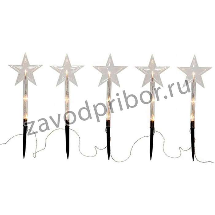 Eglo 857-25 Уличная гирлянда WANDY, 5X 3X0,06W(LED), 4,5V, 25х140см, пластик, 3xАА (не в комплекте)