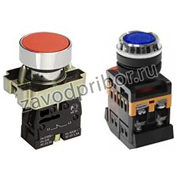 Кнопка BA61 NO 230B IP40 синяя HLT