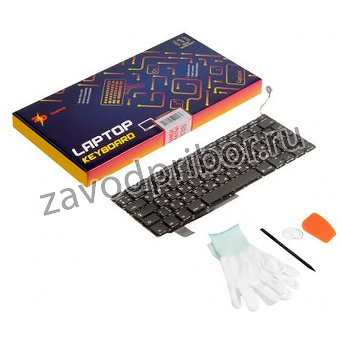 (A1286 angular enter RUS) клавиатура для Apple MacBook Pro 15 A1286 Mid 2009 - Mid 2012 (ZeepDeep Haptic) Г-образный Enter RUS