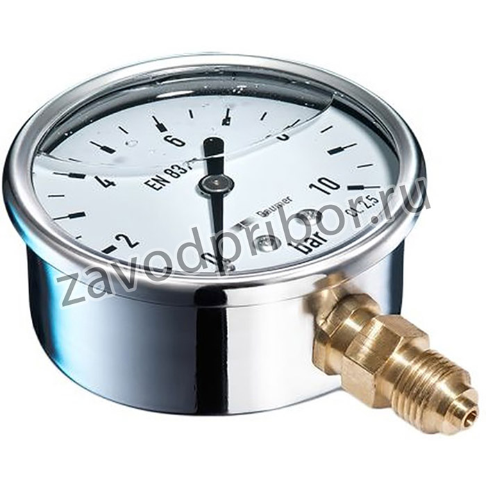 MIT3D22B26, G 1/4 Bottom Entry Pressure Gauge 25bar, MIT3D22B26, 0bar min.