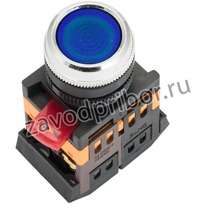 ablfs-22-b, Арм. светосигн. ABLFS-22 (синяя) неон кнопка пл. 1з+1р 230В EKF PROxima