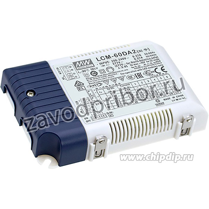 LCM-60DA2, AC/DC LED, 2…90В,0.5...1.4А,60Вт, блок питания для светодиодного освещения