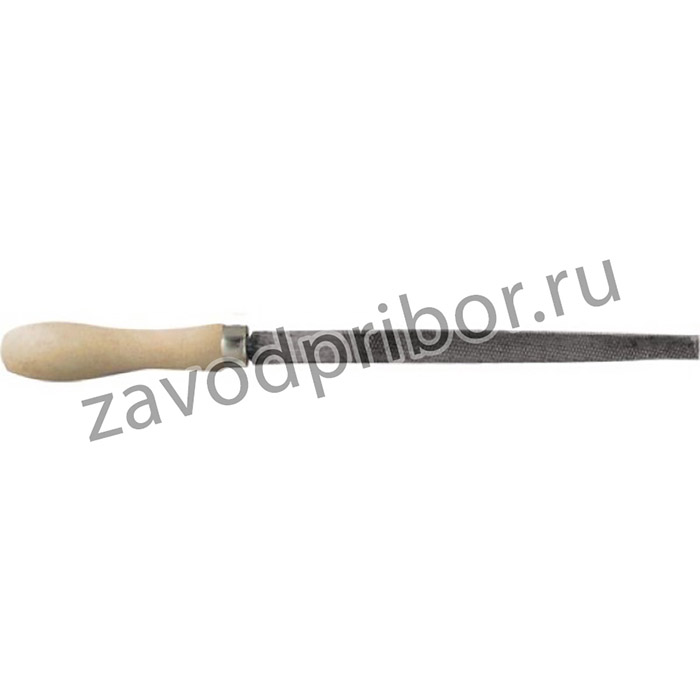 42507, Напильник круглый 200мм №2 деревянная ручка КУРС