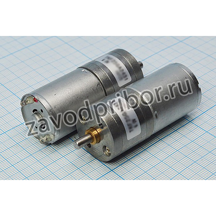 Двигатель 6В, 0,07А, универсальный, скорость(об/мин) 60, размер 25x58m65, Кред=1:70