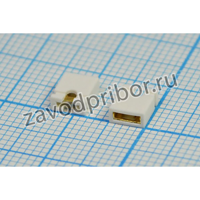 Джампер , P2,54, 2C, h 6,0мм, открытый, белый, позолоченный; джампер \P2,54\ 2C\h 6,0мм\открыт\ бел\\DS1027-2AWF