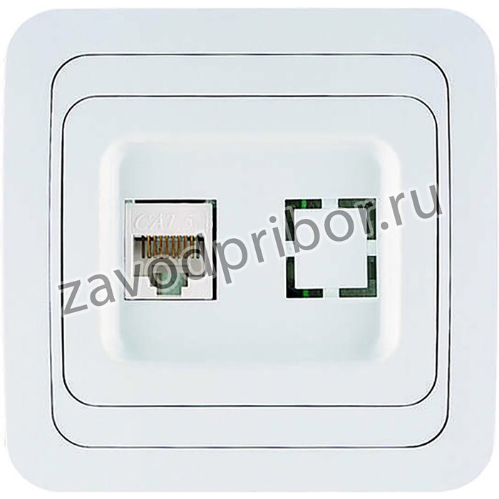 Розетка компьютерная 1-м СП Mimoza 16А IP20 бел./бел. Makel 12035