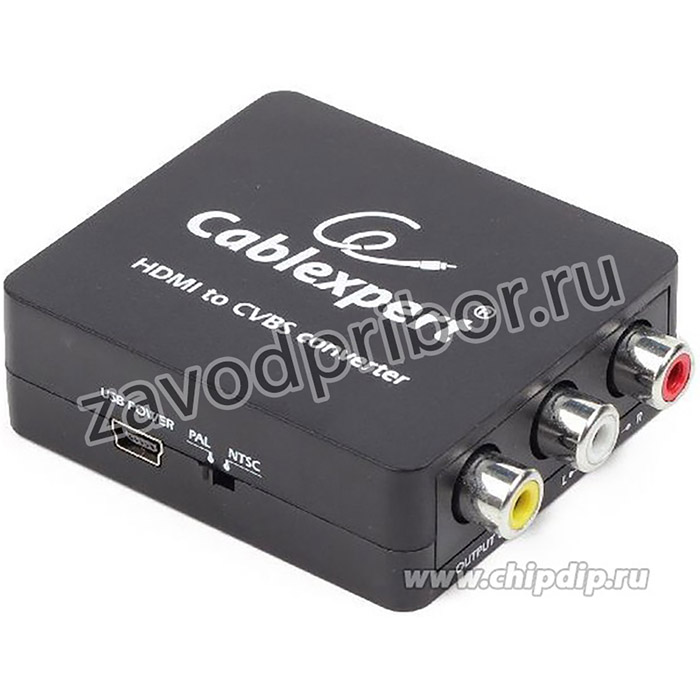 DSC-HDMI-CVBS-001, Конвертер HDMI - RCA, HD19Fx3RCA, HDMI - 3xRCA (1x video, 2x audio)