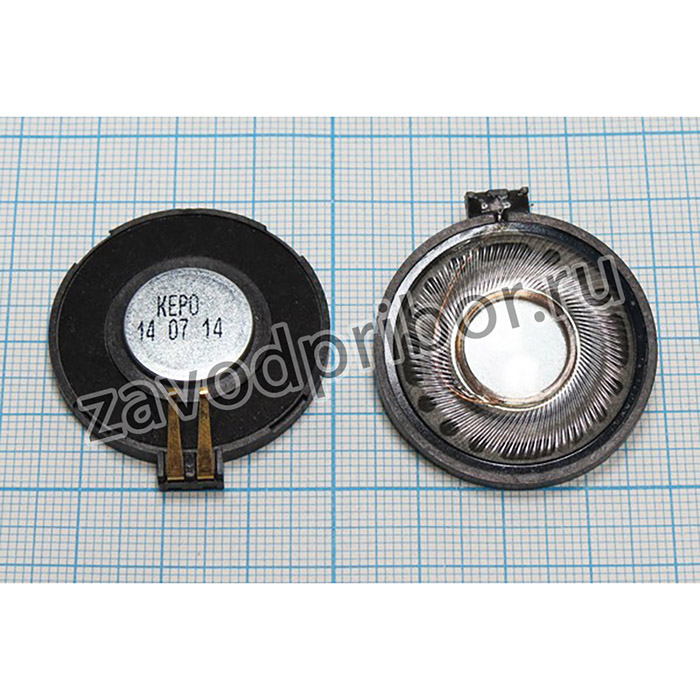 Динамик с пружинными контактами 34x4мм, 50 Ом, 0.3Вт, интервал -40~85C ; дин 34x 4\ 50\0,3\пл\2CS3,5\ KP3440ST1R50\KEPO