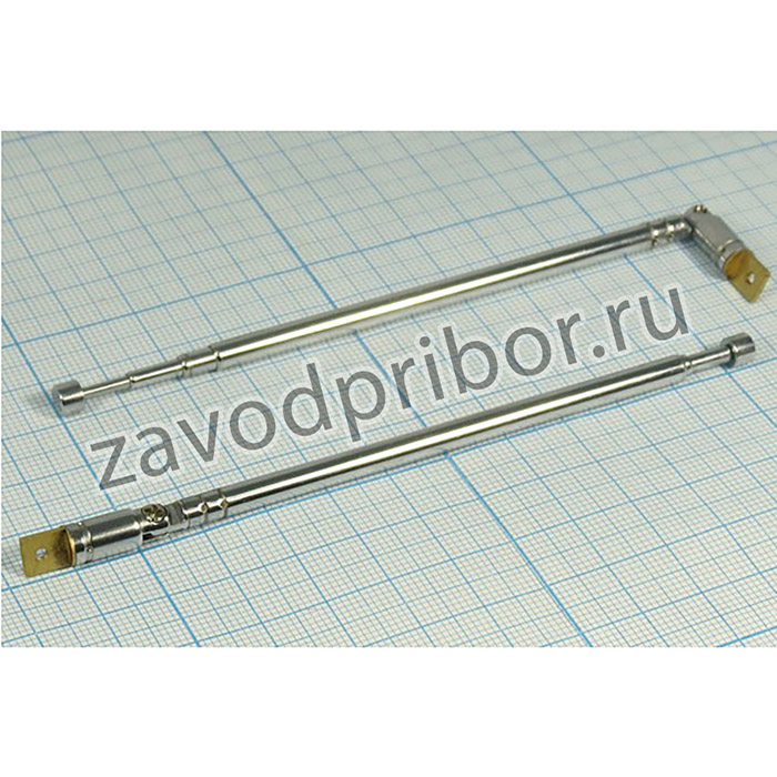 Антенна телескопическая, S=4 d=4.5мм L=257-883мм, № 6735 ант т/скоп\Ш 6,0x 6,5x1,0/M 2,0\d 4,5\L122~315\4+К; ант т/скоп\Ш 6,0x 6,5x1,0/M 2