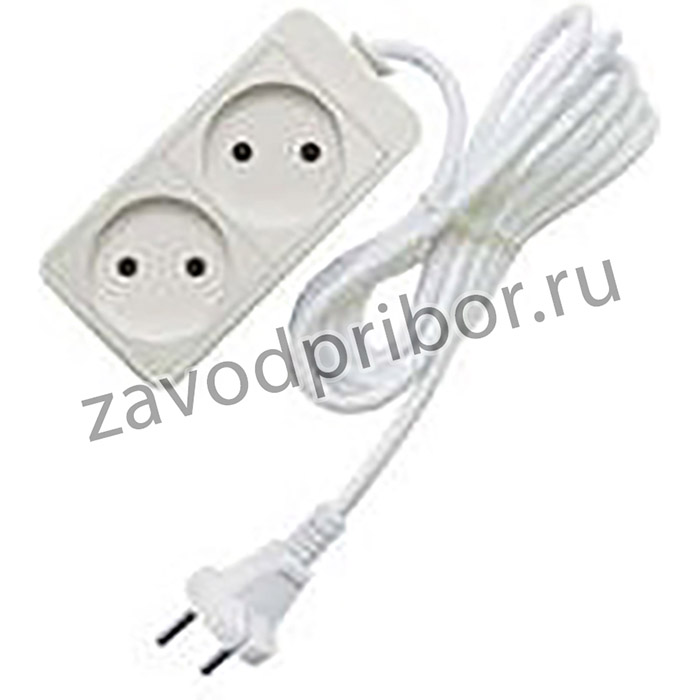 Удлинитель 2х5м без заземл. 10А IP20 2.2кВт ПВС Союз 481S-1205