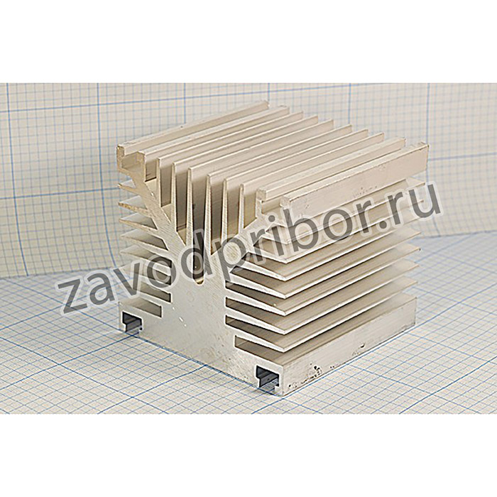 Радиатор охлаждения 110x110x100, I21, Al, серый, О-271-100; охладитель 110x110x100\I21\\ Al\сер\О-271-100\