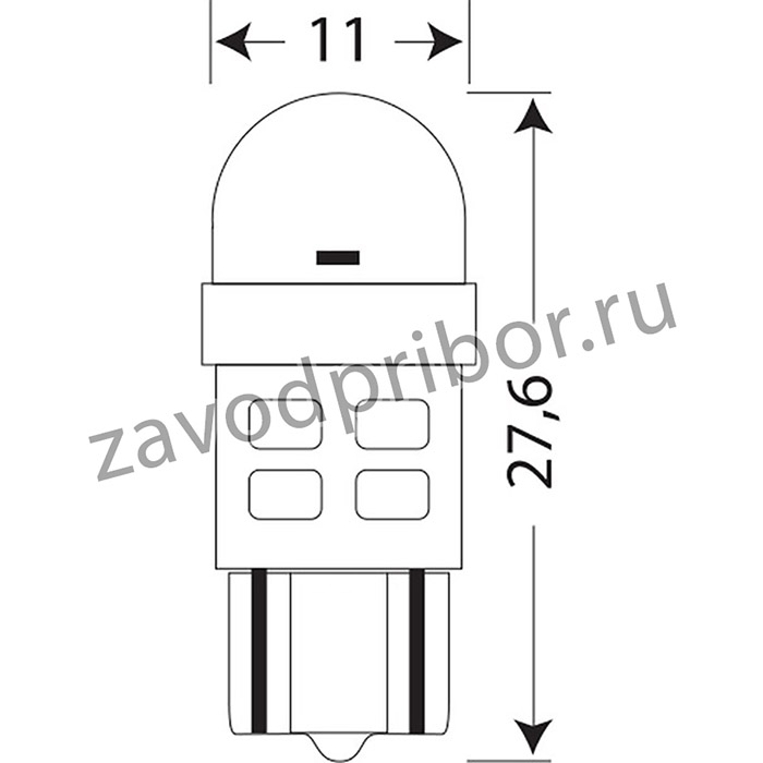 12T10/BLK02/2BL, Лампа светодиодная 12V T10 W W2,1x9,5d Маяк SUPER WHITE 2 шт. блистер 12T10/BLK02/2BL