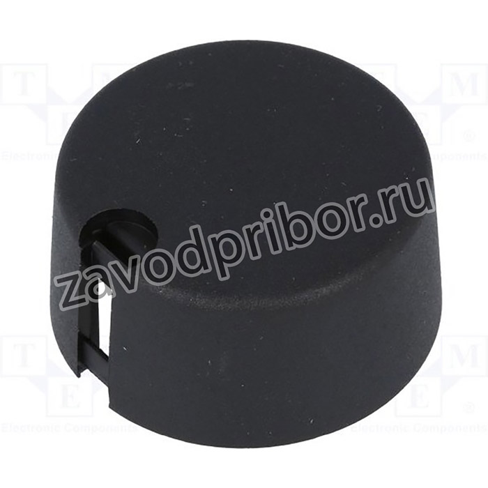 A1031649, Ручка, с указателем, пластмасса, dоси: 6мм, d31x16мм, черный