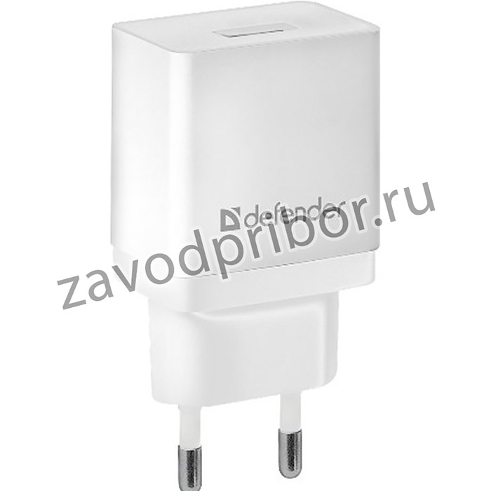 Defender Сетевой адаптер 1xUSB, 5V/2.1А, белый, пакет (EPA-10) (83549)