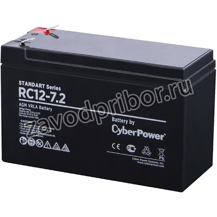 RC 12-7.2, Батарея аккумуляторная для ИБП CyberPower Standart series RС 12-7.2, Аккумулятор CyberPower 12V7.2Ah