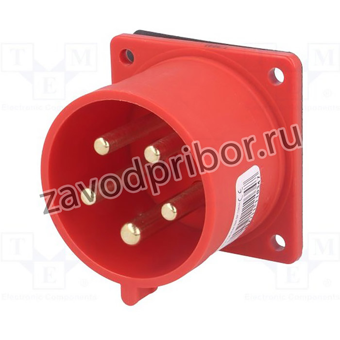 Вилка встраиваемая 32А 400V 3P+N+E IP44 625-6