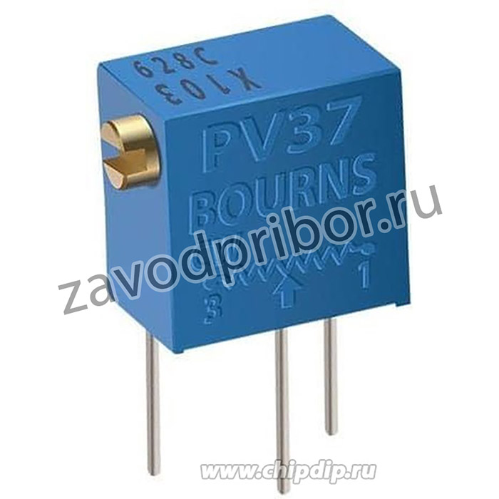 PV37W104, 100 кОм (аналог 3266W-1-104), Резистор подстроечный
