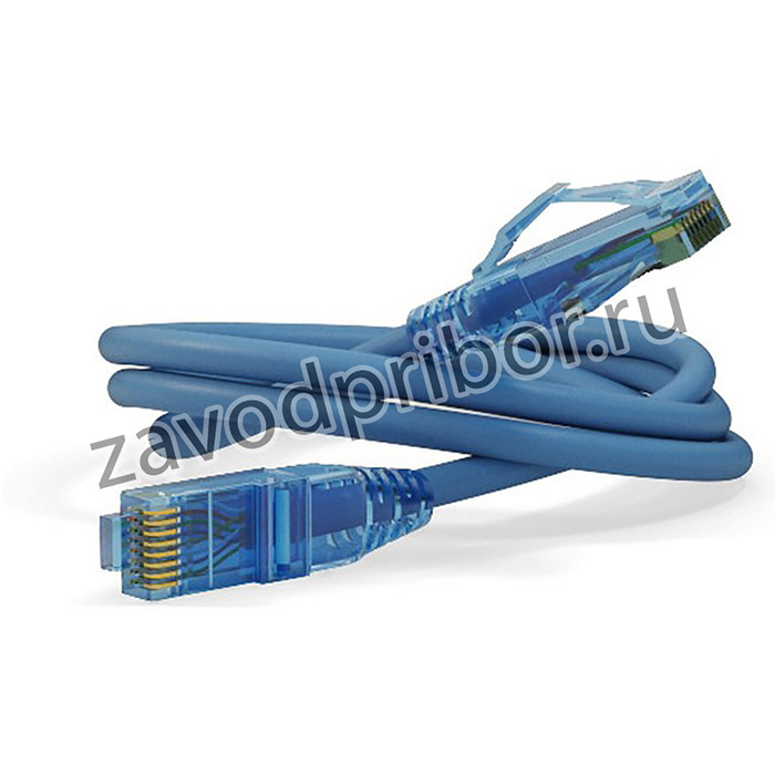 01 Патч-корд Hyperline, U/UTP, Cat.6 (100% Fluke Component Tested), LSZH, 0.5м, синий