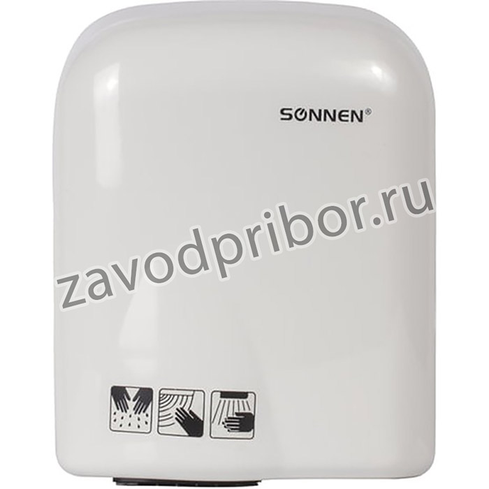 Сушилка для рук SONNEN HD-165, 1650 Вт, пластиковый корпус, белая, 604191
