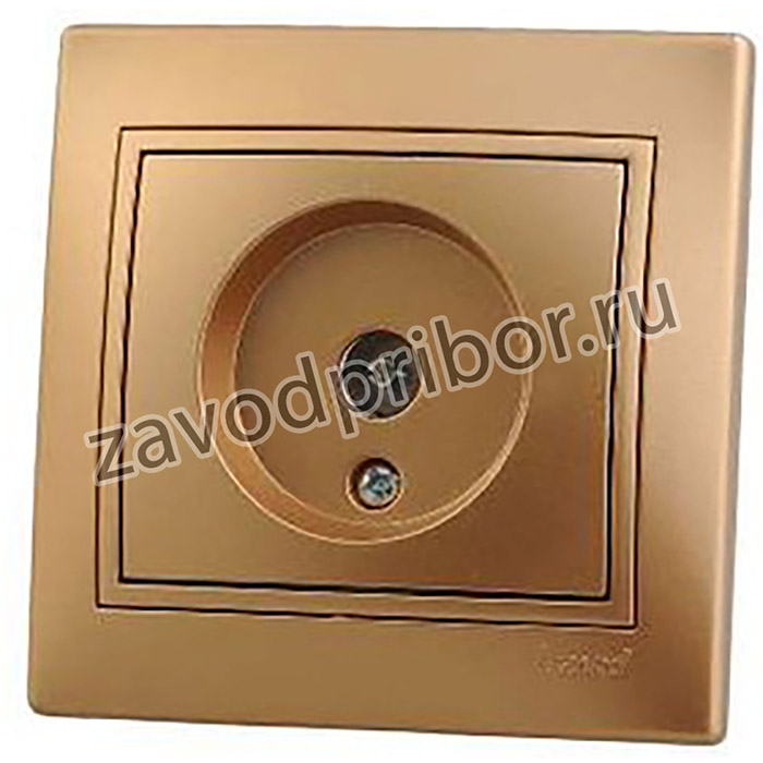 Розетка телевизионная проходная TV СП Mira зол. металлик LEZARD 701-1313-129