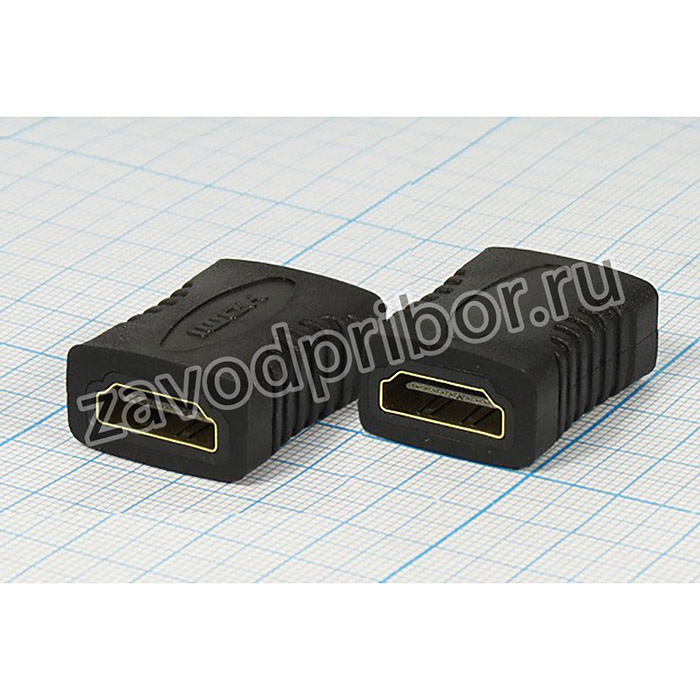 Шнур гнездо HDMI-гнездо HDMI\0,03м\Au/пл\чер; шнур гн HDMI-гн HDMI\0,03м\Au/пл\чер\