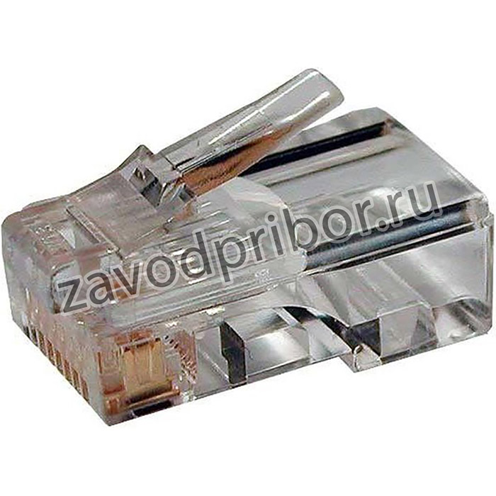 Разъем RJ45 8P8C кат.5E UTP PLUG-8P8C-U-C5-100 для ож и мж кабеля Hyperline 49377